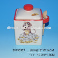 High-quality ceramic oil bottle with monkey decal printing